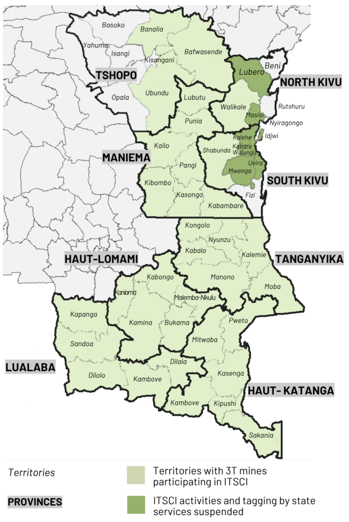 Annex 1. Geographic overview of ITSCI activities in the DRC